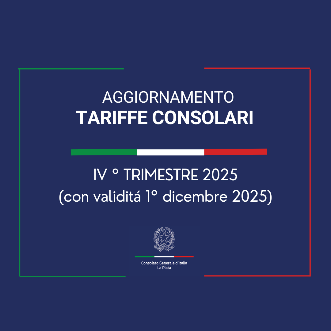 TARIFFE CONSOLARI ITA 1 DIC 2025