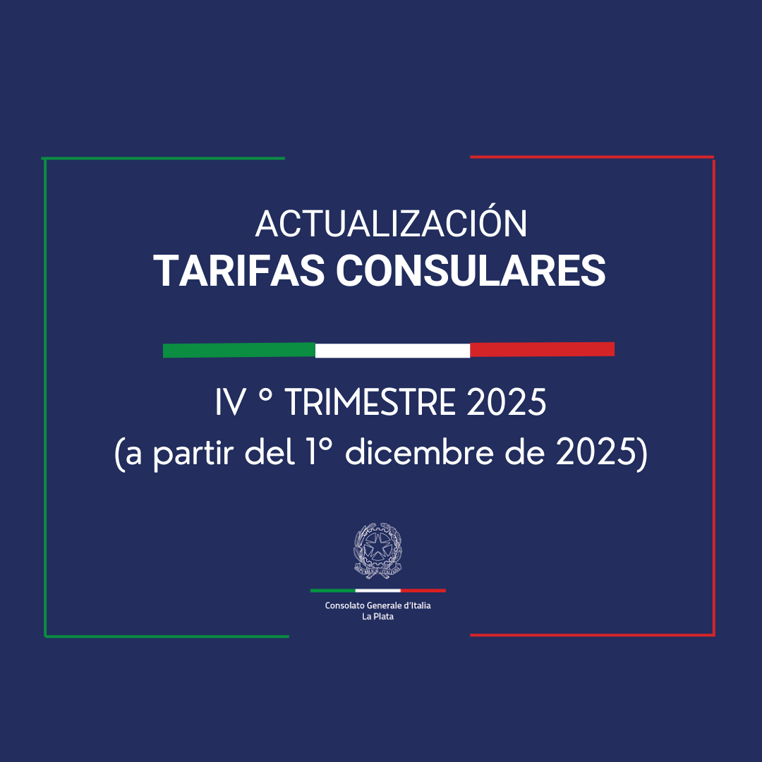TARIFFE CONSOLARI SPA 1 DIC 2025