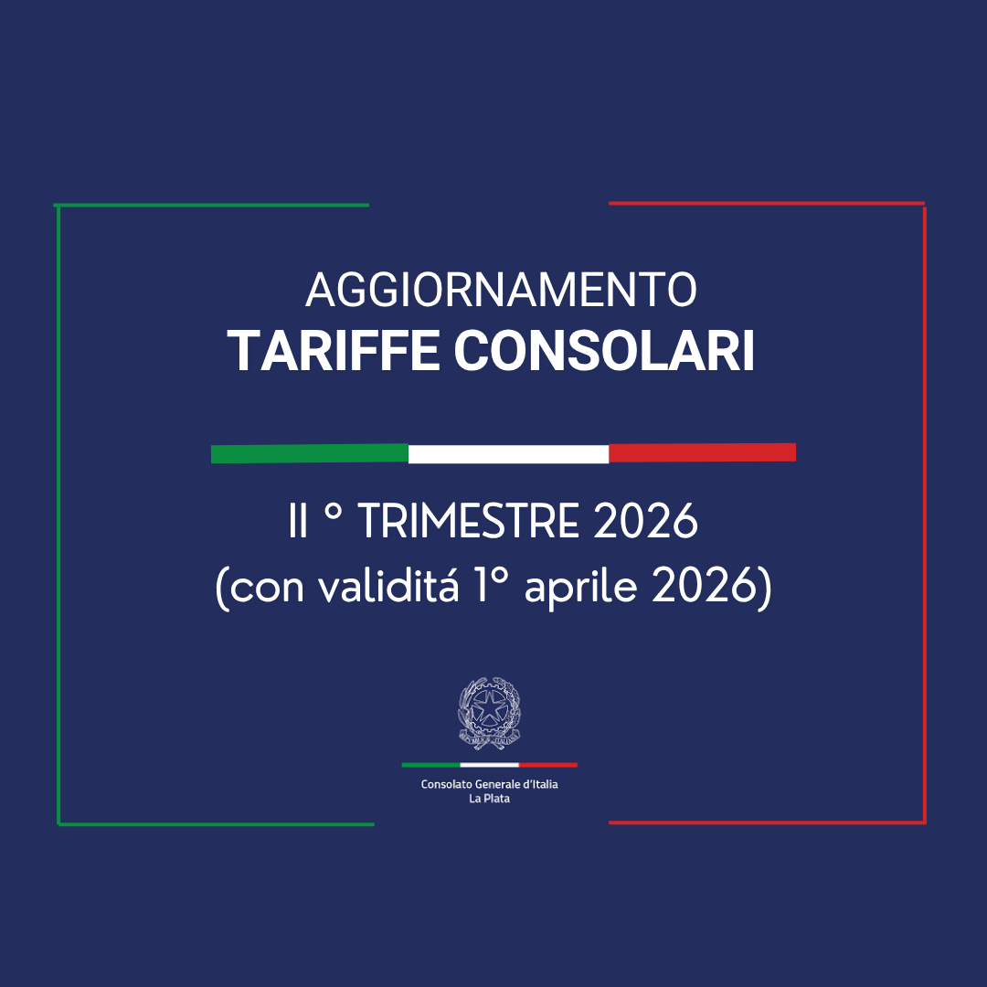 TARIFFE CONSOLARI ITA 1 APR 2026