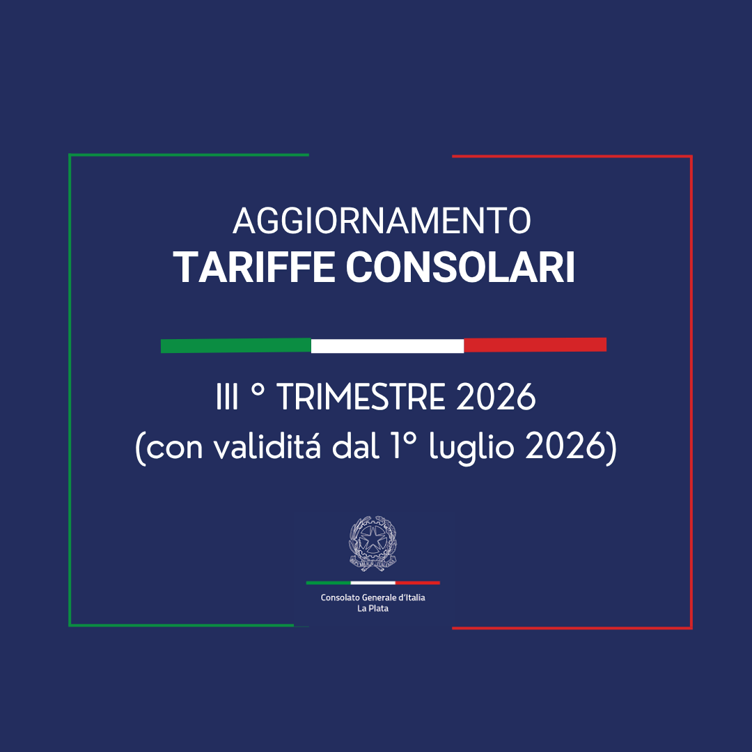Tariffe consolari ITA dal 1 luglio 2026