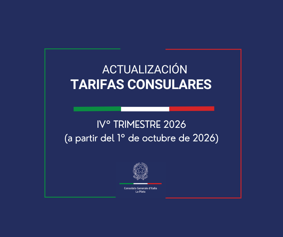 Tariffe consolari SPA dal 1 ott 2026 – WEB + FB + X
